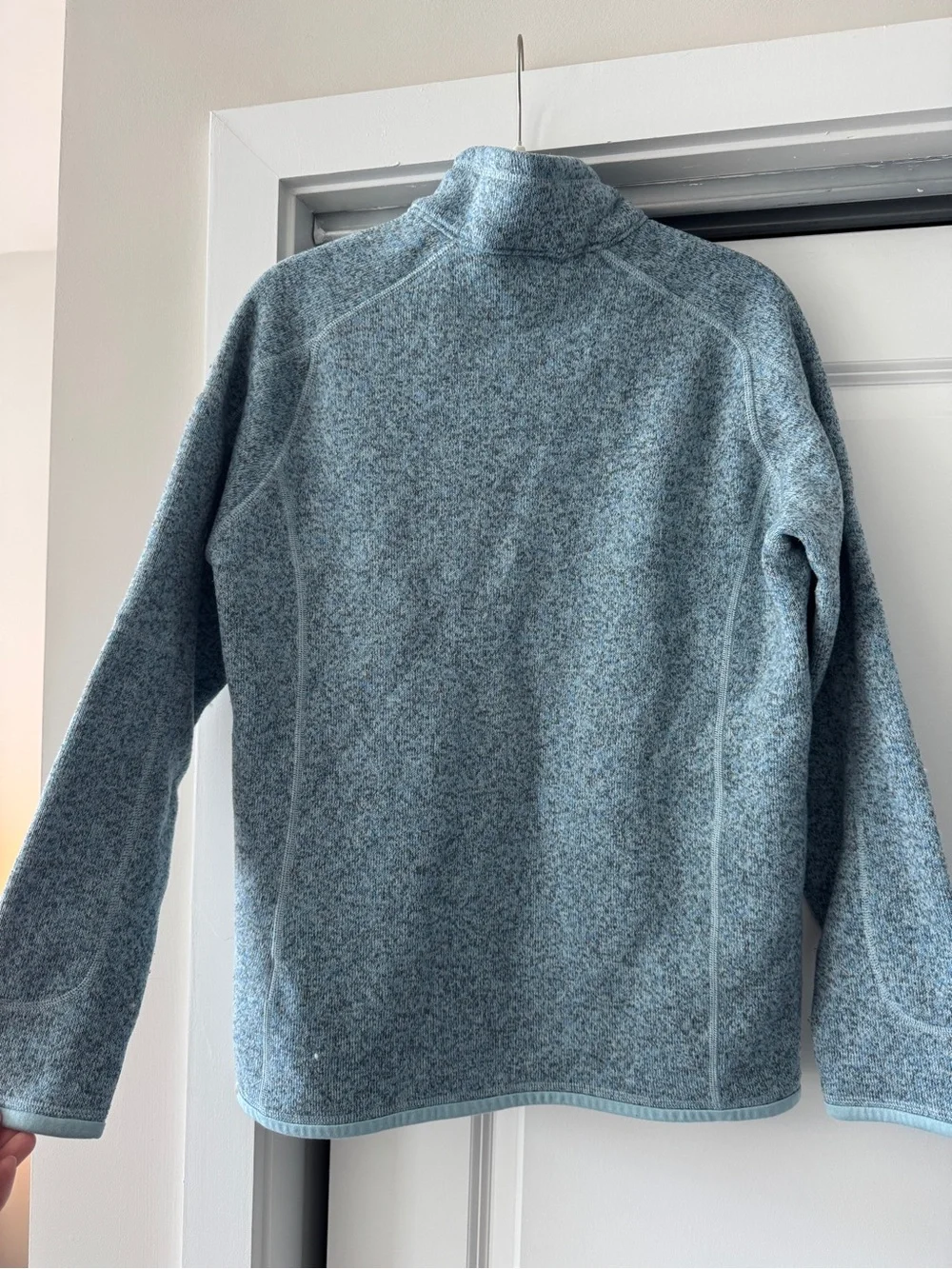 Patagonia Heathered Light Blue Quarter-Zip Fleece Pullover